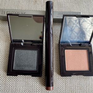 Laura Mercier blush, eye shadow, and caviar eye pencil